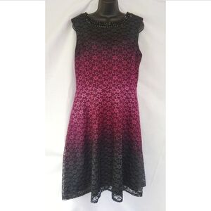 RSVP▪️Ombre Lace Dress with Beaded Collar